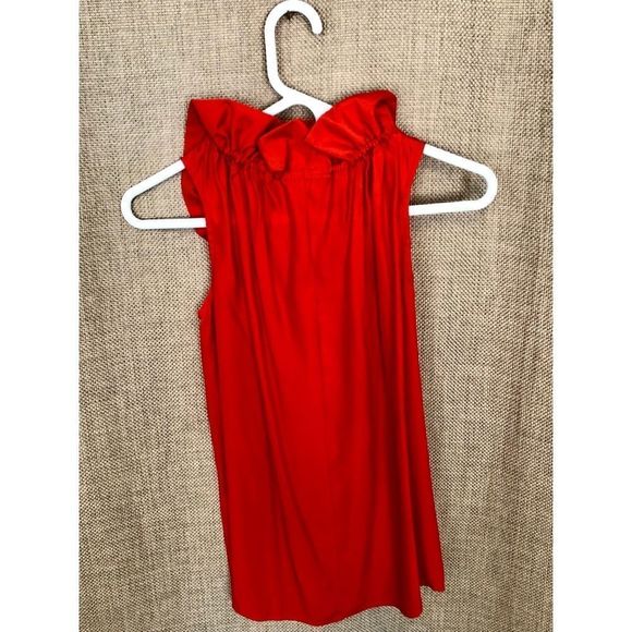 Orange Ruffled Annie Griffin Kay Top - Picture 6 of 7